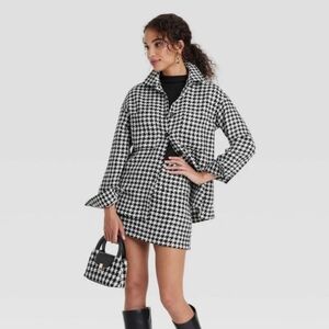 Target Women's Houndstooth Mini Skirt With Matching Shaket